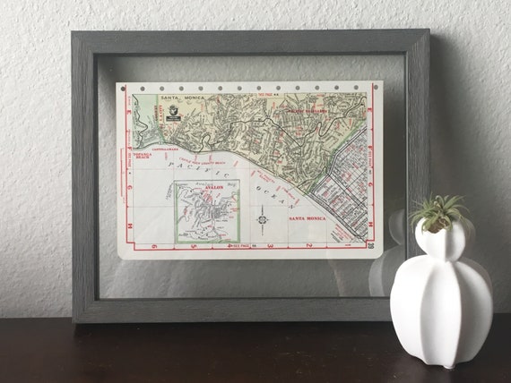Vintage Pacific Palisades & Santa Monica Map- Vintage Road Atlas