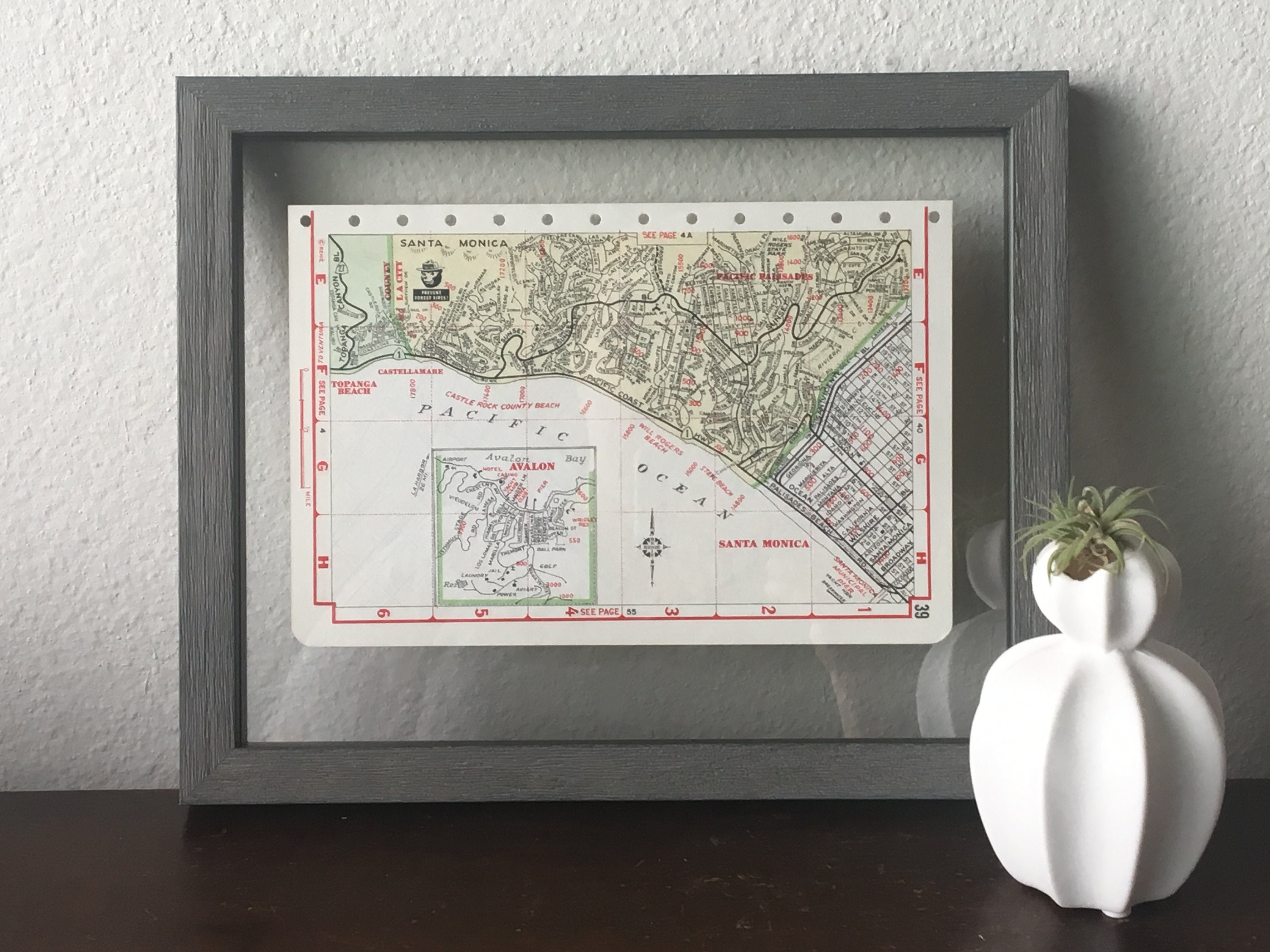 Vintage Pacific Palisades & Santa Monica Map- Vintage Road Atlas