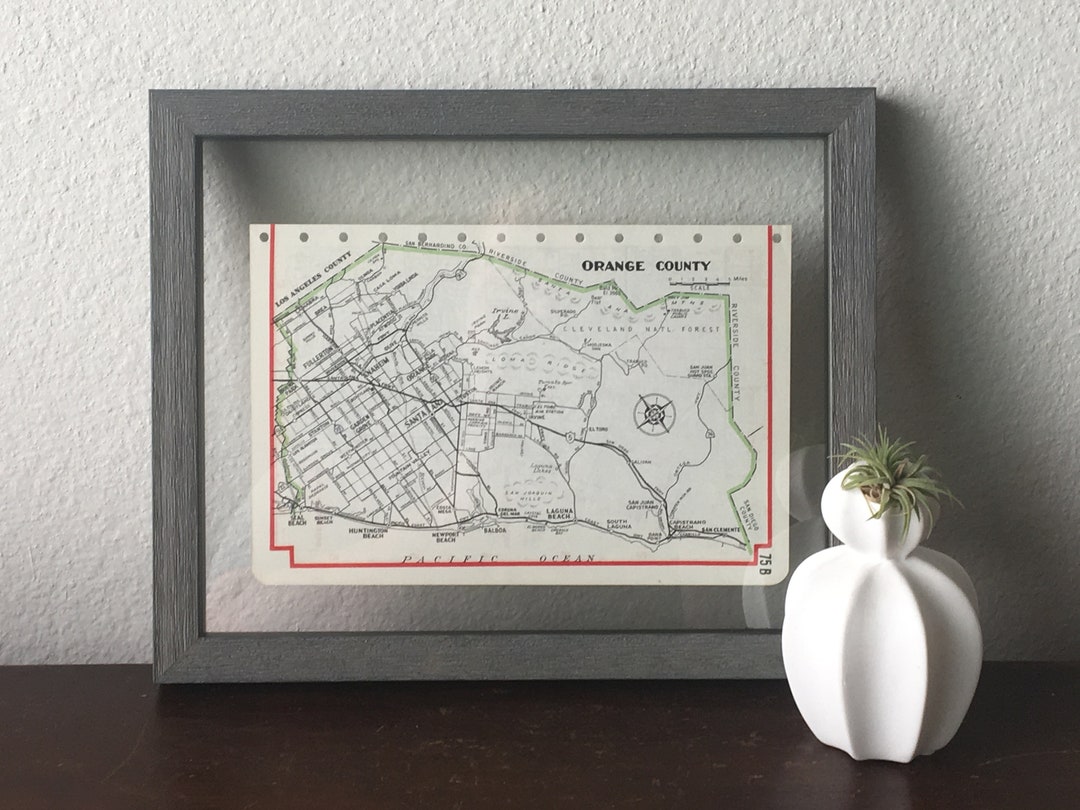 1960’s Vintage Orange County Map- OC- Vintage Road Atlas - Etsy