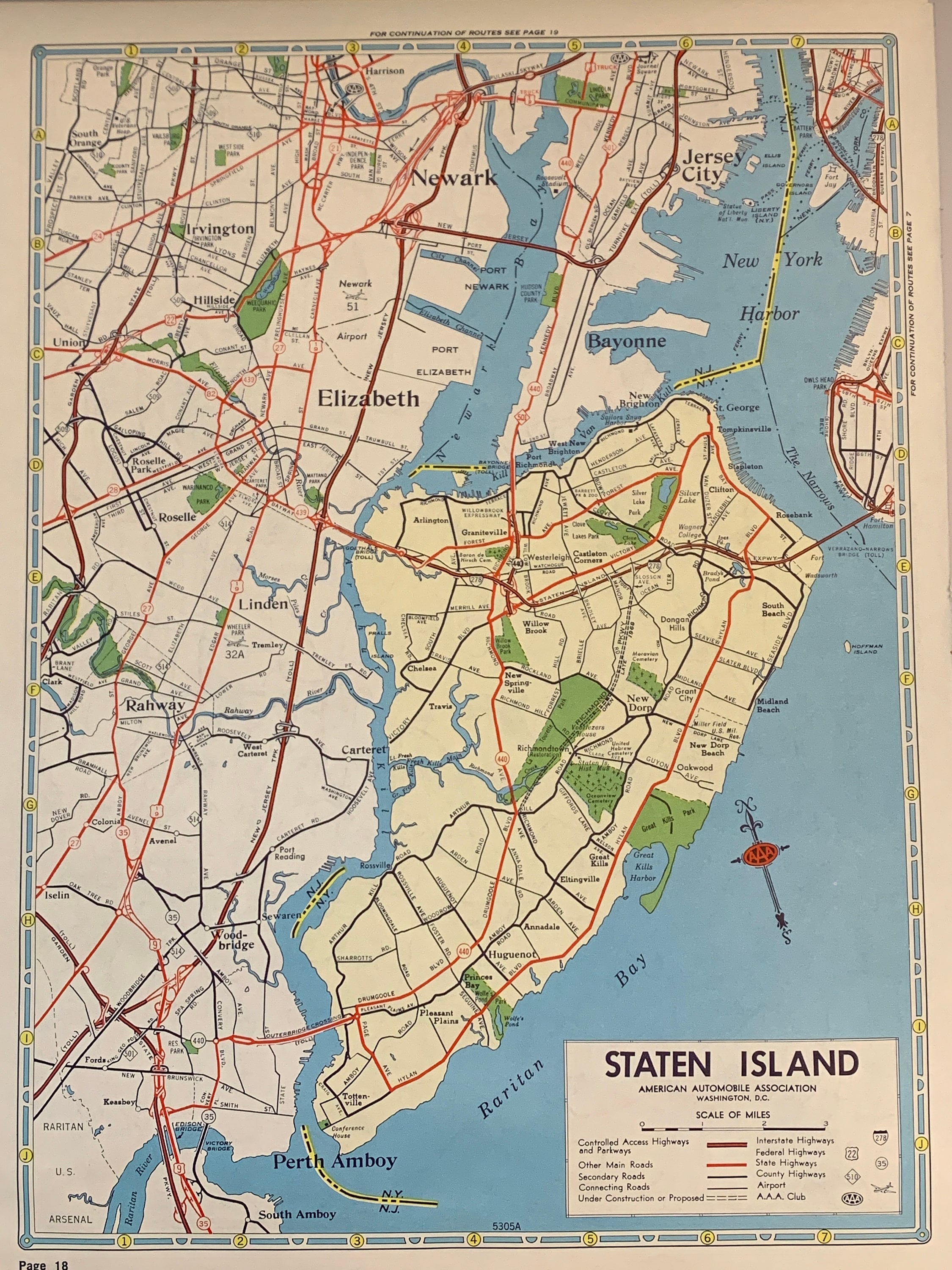 1960s Vintage Staten Island Map - Il Fullxfull.2819420706 Gw60