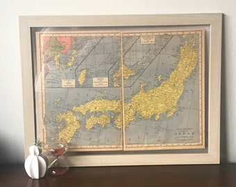 1940s Japan Vintage Map- Rand McNally World Atlas- 1942