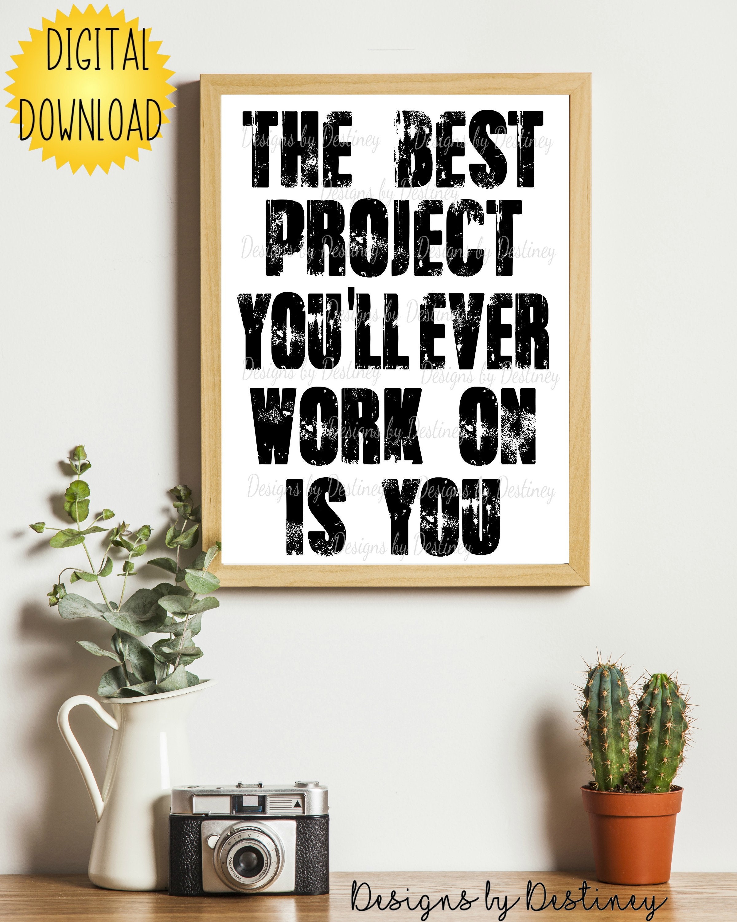 Motivational Poster Printable Wall Art Digital Download The | Etsy