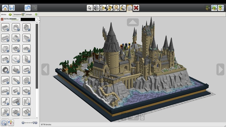 Hogwarts Lego Moc Ldd File Etsy