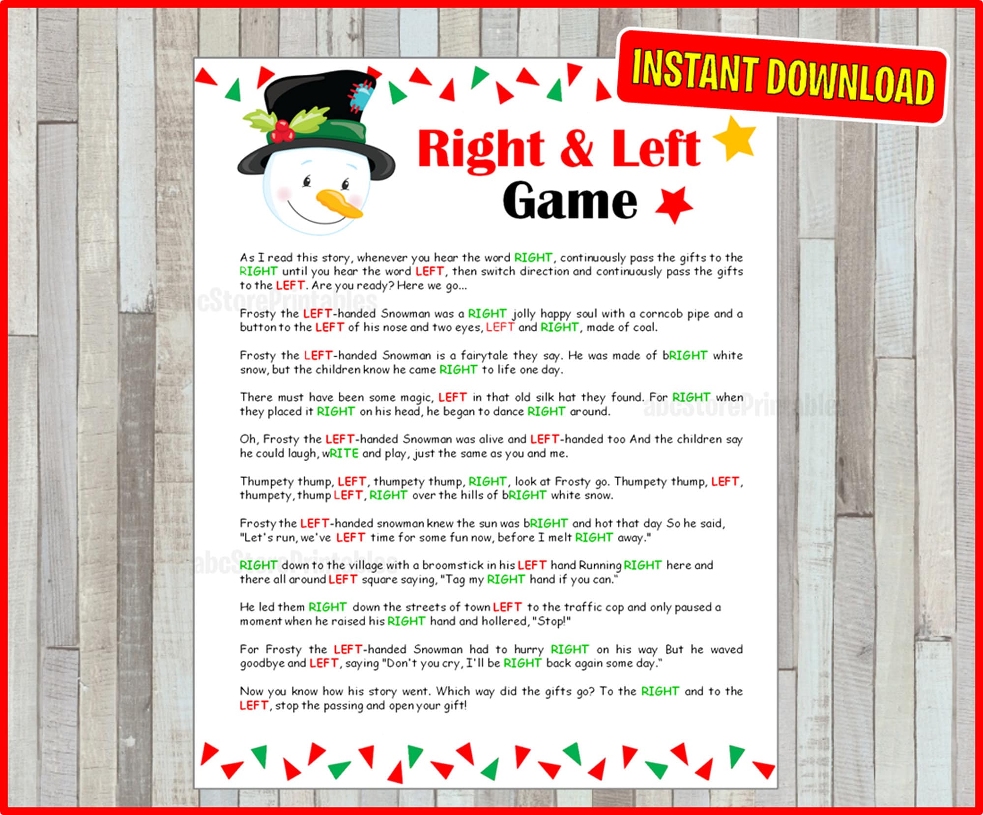 right-and-left-frosty-the-snowman-game-white-elephant-game-winter-baby-or-bridal-shower-game-printable-instant-download-etsy