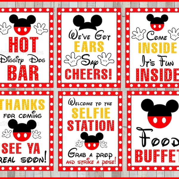 Mickey Mouse Party Decorations - Etsy