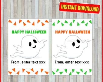 EDITABLE Halloween Tags Printable, Halloween Decorations, Thank You Tags Personalized, Halloween Favor, Trick or Treat, Instant Download