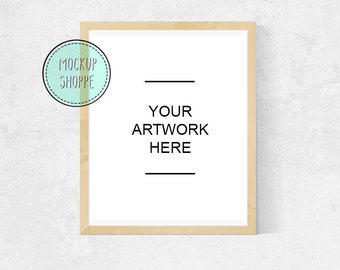 Download Light Brown Oak Frame Mockup 8x10 16x20 Inches Wooden Frame Mockup Mockups Device Psd File PSD Mockup Templates