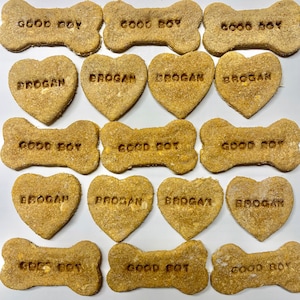 Personalisierte Erdnussbutter + Banane + Speck - All Natural Dog Treats