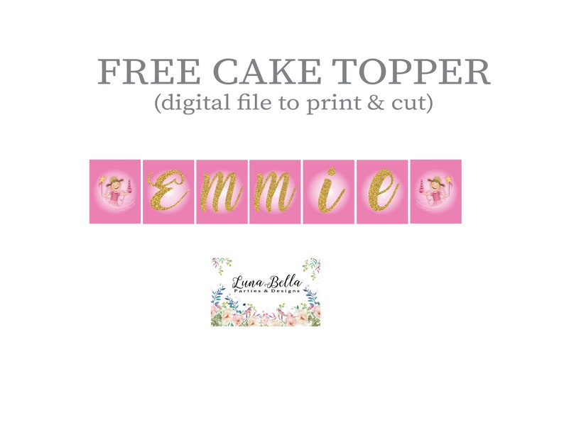 Personalized Pinkalicious Birthday Wall Banner Digital File ONLY
