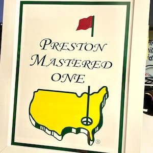 Golf Masters First Birthday Sign