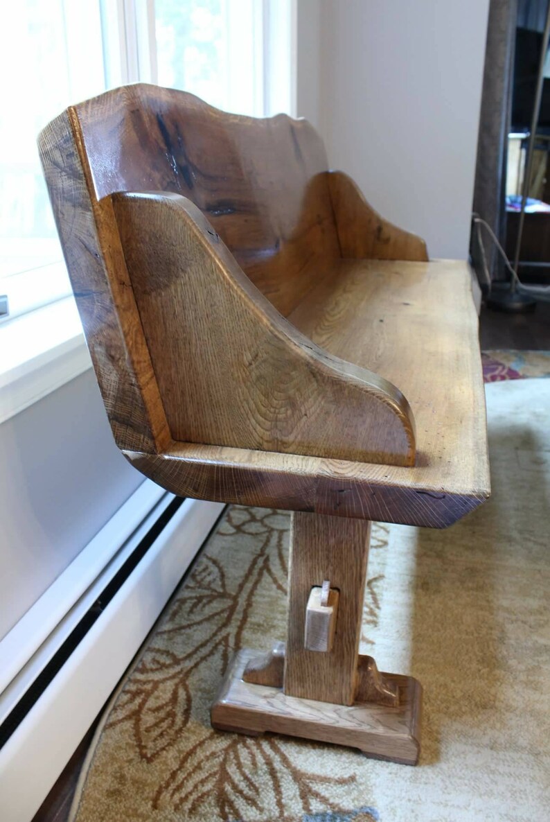 Solid oak live edge & breadboard edge table and live edge Etsy