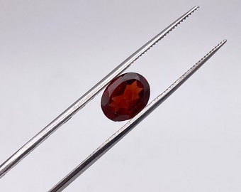 7×5 – 9×7 mm Natural Red Garnet Oval Faceted Loose Gemstone | A-Grade DIY Jewelry Supply