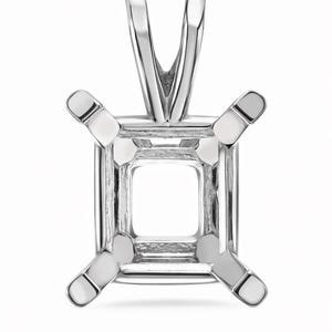 Montura de cesta de corte cuadrado: Colgante de oro de 14 quilates con montura semielaborada (4,5-10 mm)