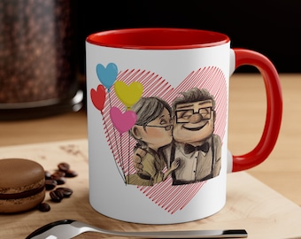 Carl y Ellie / Taza de dos caras / Taza de café hecha a mano de 15 oz / El  amor verdadero nunca envejece / regalo para la esposa / regalo para el  esposo -  España