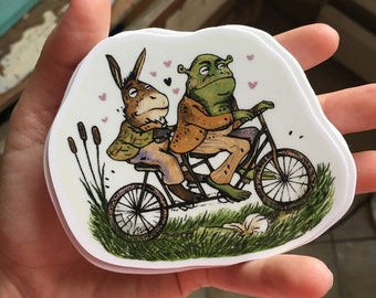 Shrek and Donkey x Frog and Toad sticker