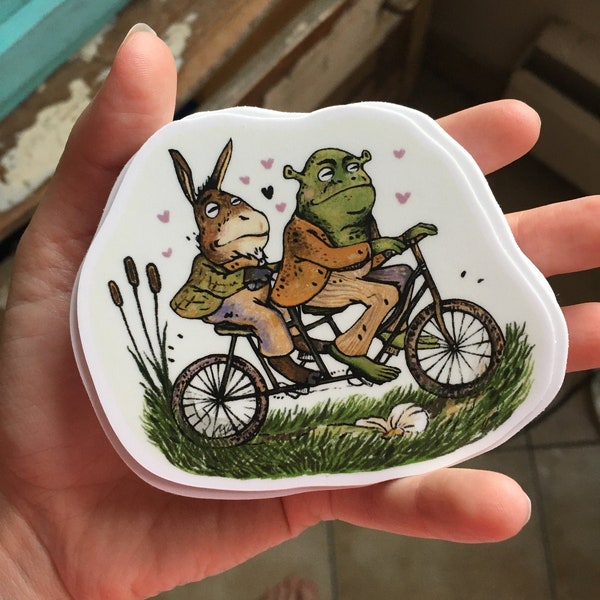 Shrek and Donkey x Frog and Toad sticker