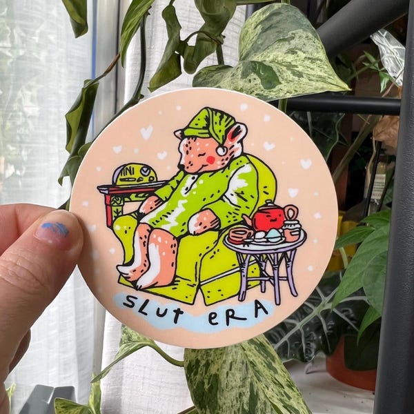 Pegatinas de vinilo de Sleepy Bear Slut Era