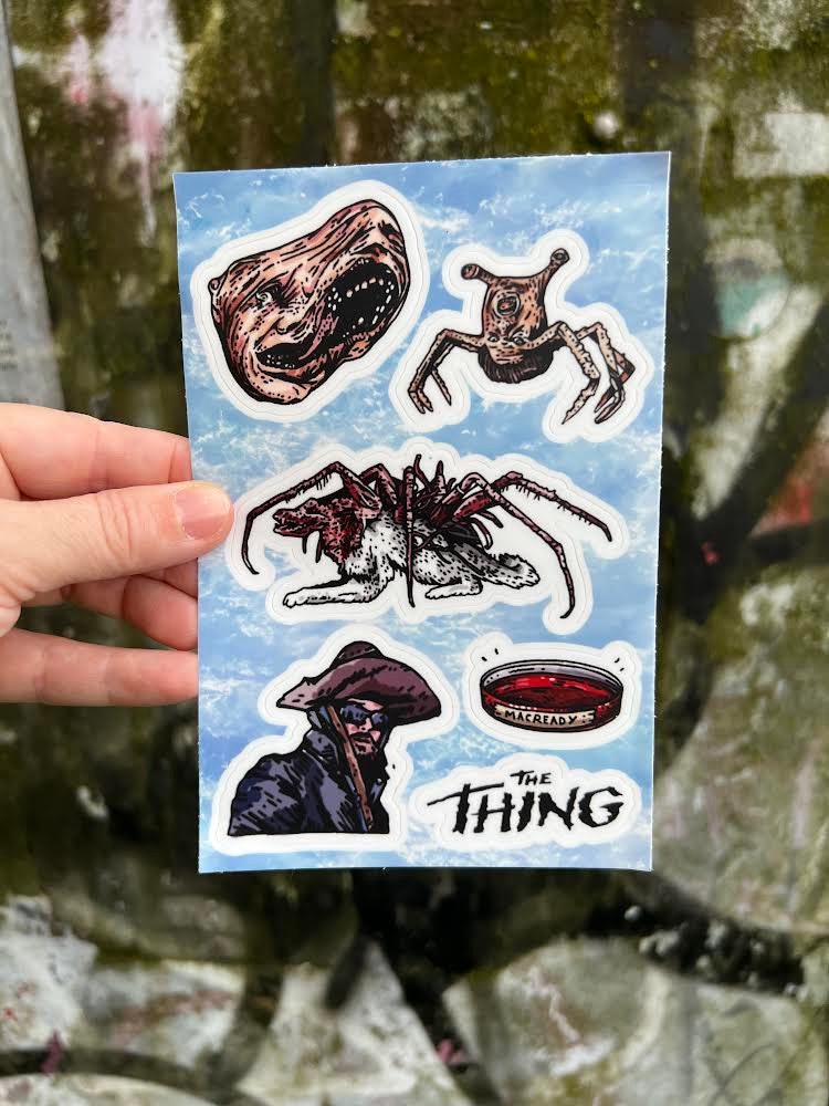 The Thing Vinyl Sticker Sheet - Etsy