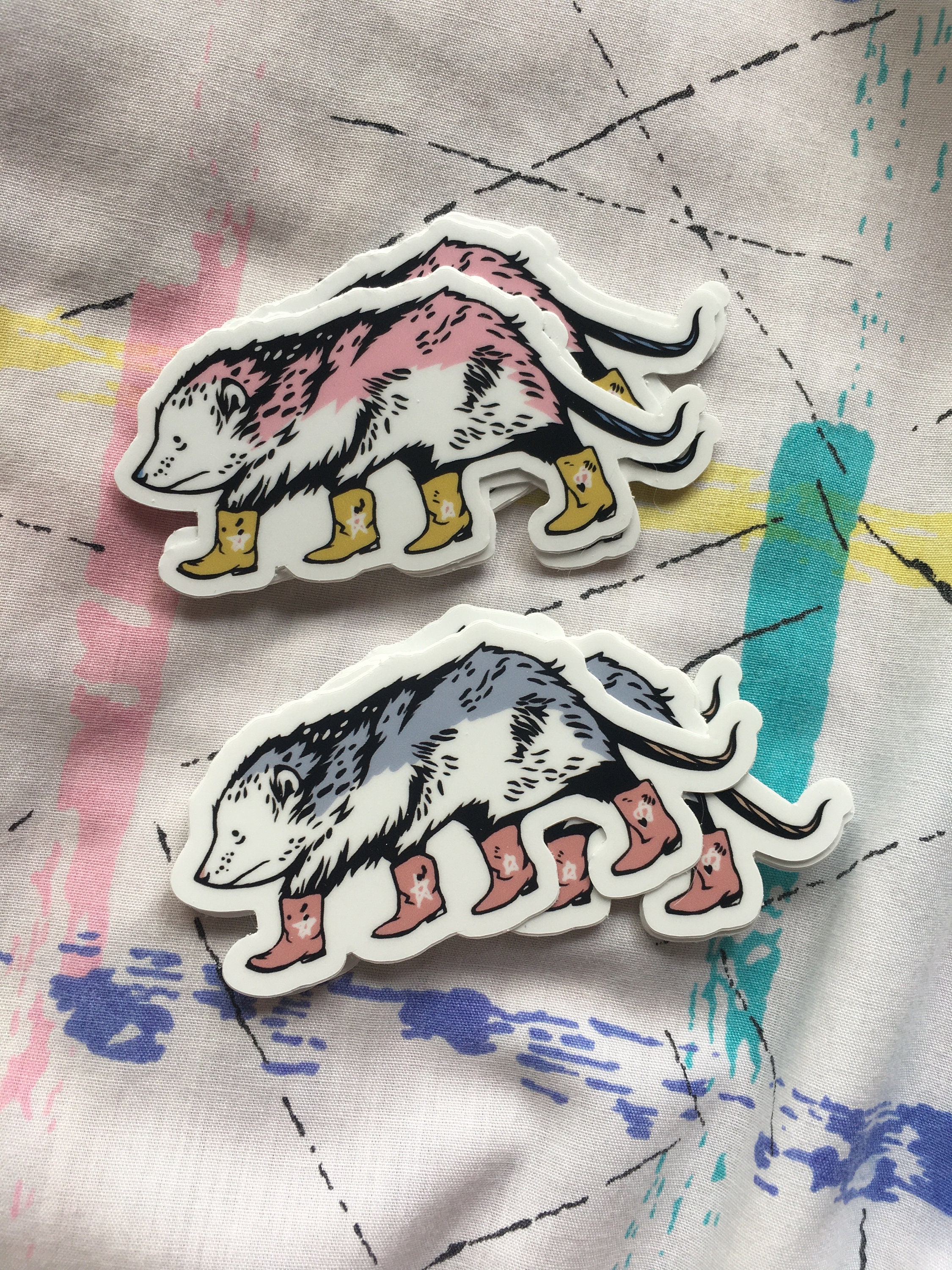 Yeehaw Possum Sticker