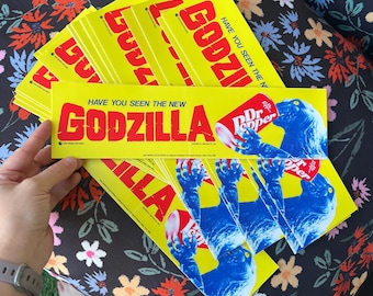 Preorder! Dr. Pepper x Godzilla promo bumper sticker