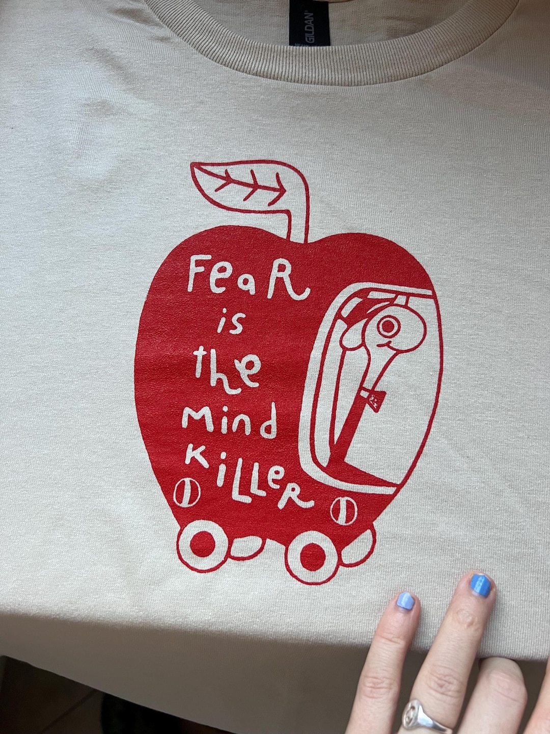 Wormy Dune Shirt (Hand printed!)