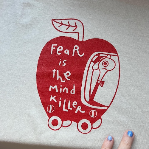 Wormy Dune Shirt, sand (Hand printed!)