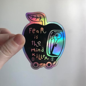 Holografische vinylsticker Wormy Dune