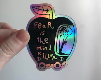 Wormy Dune holographic vinyl sticker