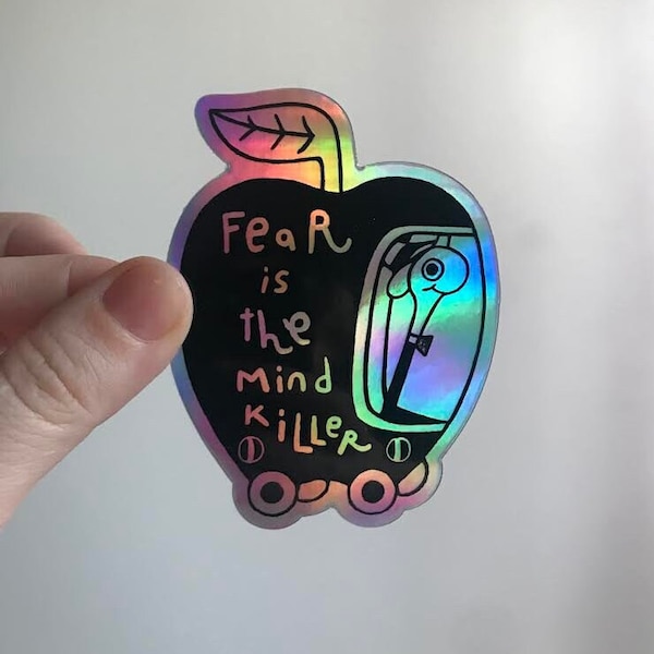 Wormy Dune holographic vinyl sticker