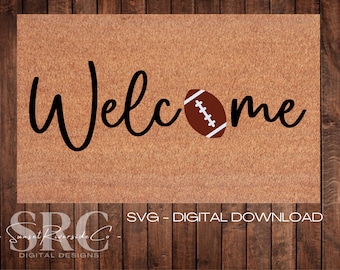 Welcome Football Doormat SVG | SVG File | Football Season | Doormat SVG | Doormats | Cricut