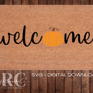 Welcome Pumpkin Doormat SVG | SVG File | Fall | Doormat | Digital Design | Cricut