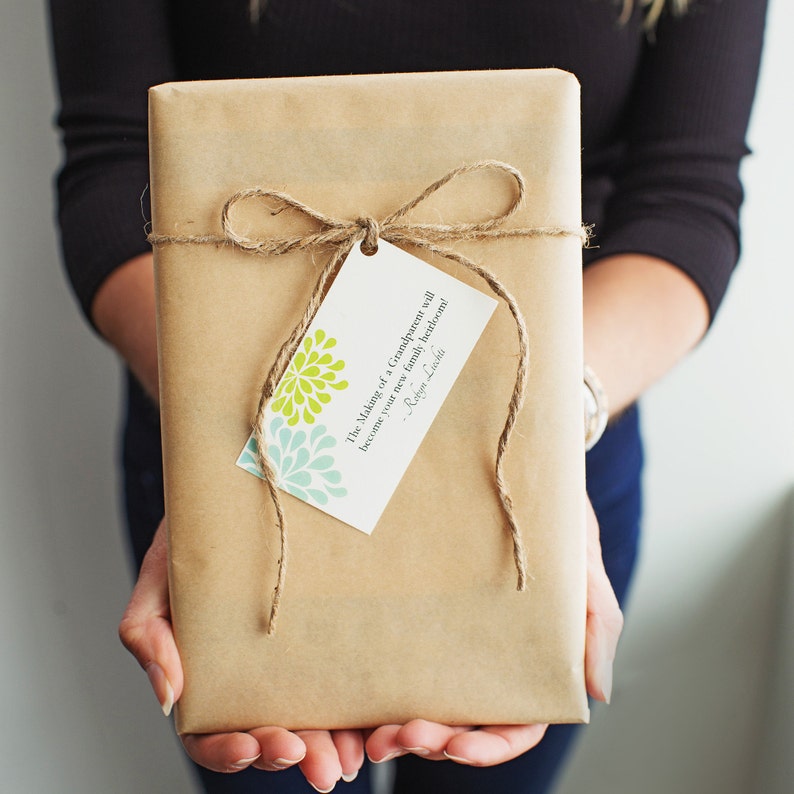 Gift wrapped grandparent memory book