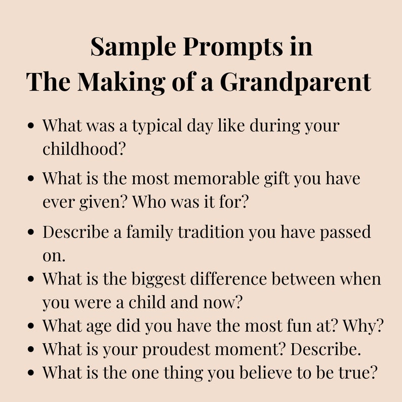 Journal prompts for grandparents