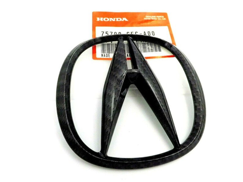 Acura RDX TSX Black Carbon Fiber Emblem Front Grille Bumper Etsy Canada