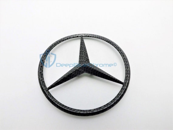 Mercedes C63 AMG W204 Carbon Fiber Star Emblem 08-15 Trunk Lid Logo Genuine OEM
