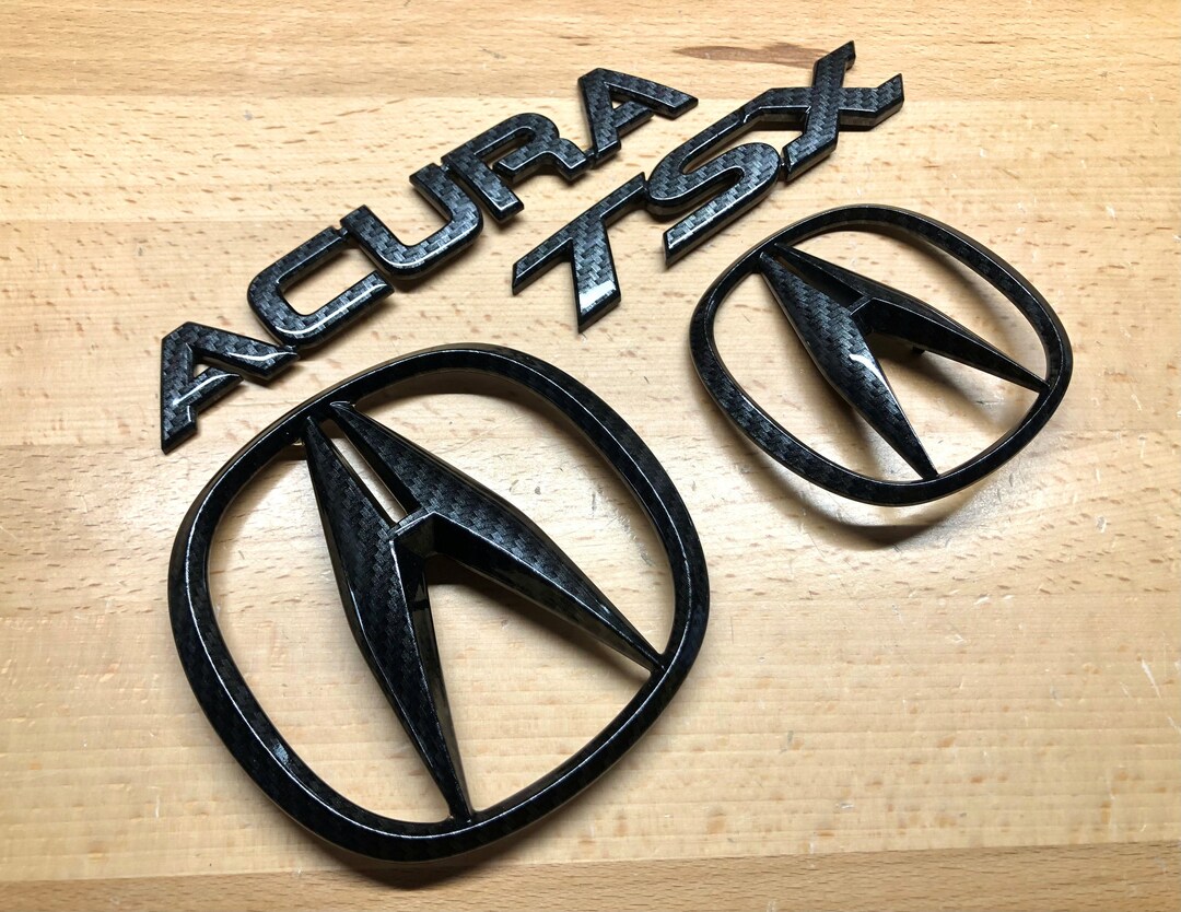 Acura TSX Carbon Fiber Effect Emblem Set 20042008 Etsy