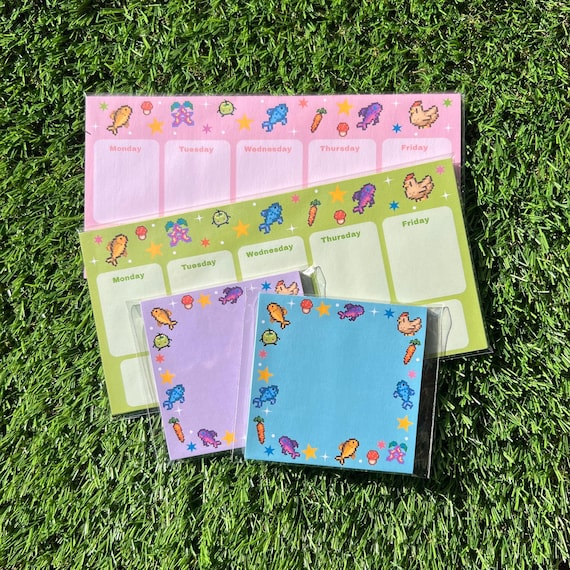 Handmade Stardew fish planner set