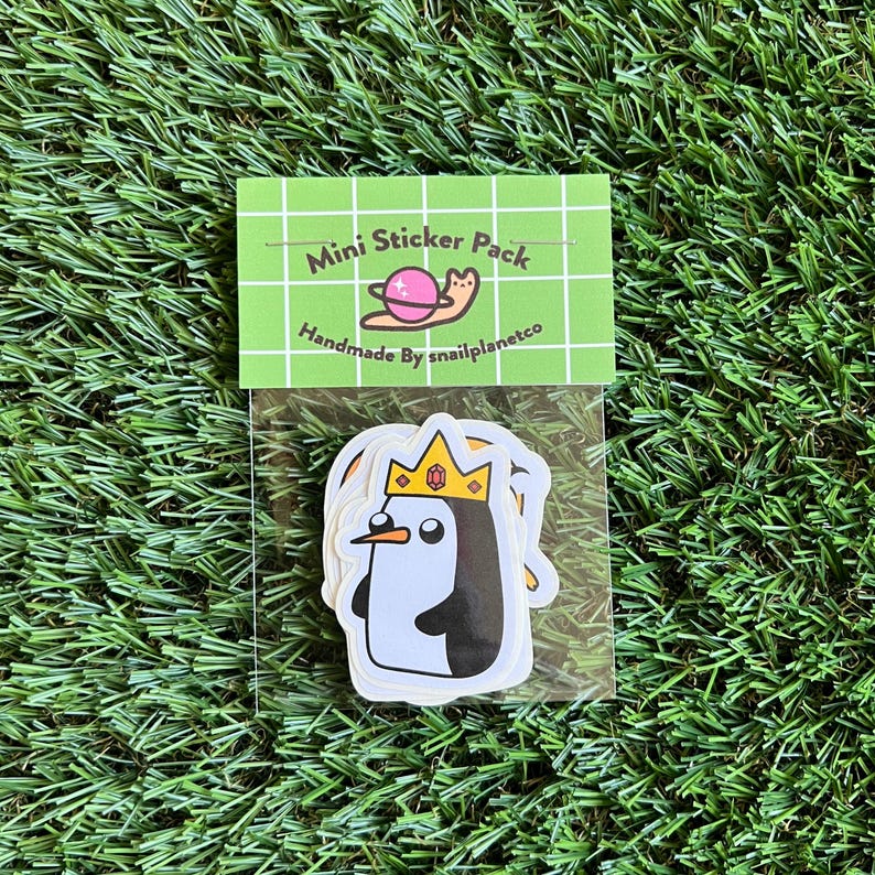 Gunkster Sticker Pack Adventure Time Gunther Sticker Pack - Etsy