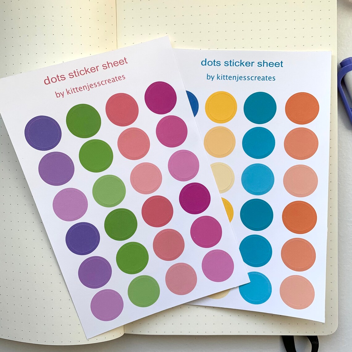 Dots Sticker Sheet Version 2 Etsy