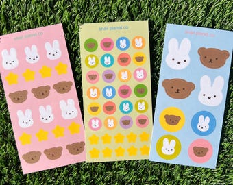 Bunny + Bear Sticker Sheets