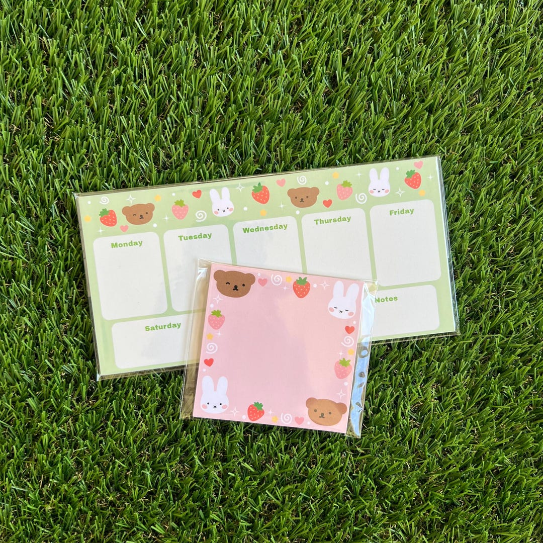 Handmade Berry Bunny Planner + Memo Set - Etsy