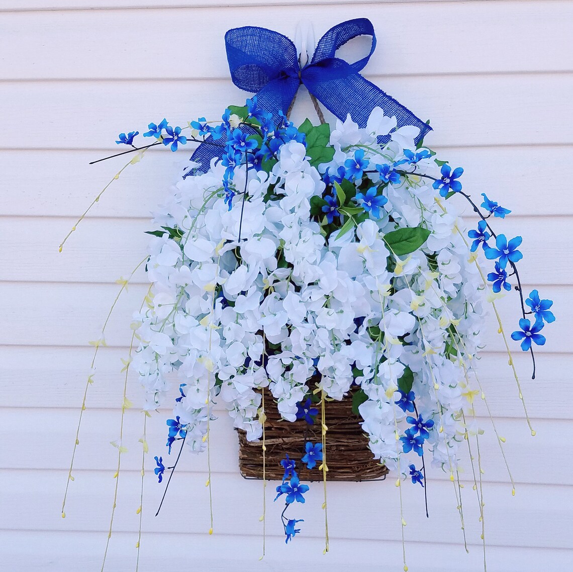Spring Basket for Front Door Gift for Mom Door Wreath Etsy