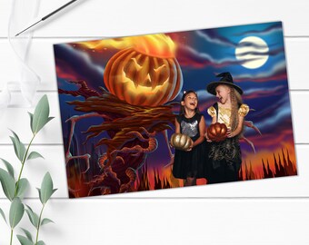 Groene schermachtergrond Halloween-vogelverschrikker – Photo Booth (digitale download)