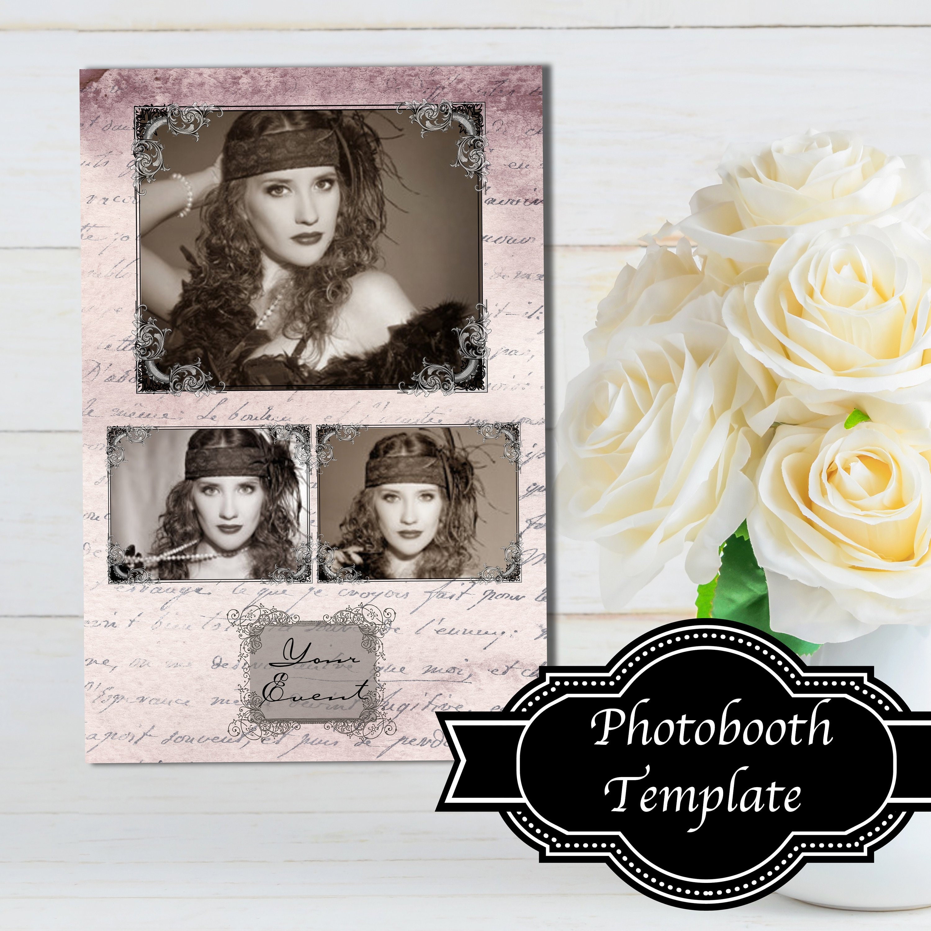 Retro Photo Booth Template - Etsy