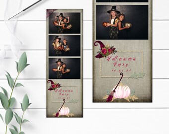 Sjabloon heksenhoed Halloween Photo Booth: 2 x 6 png-strook (digitale download)