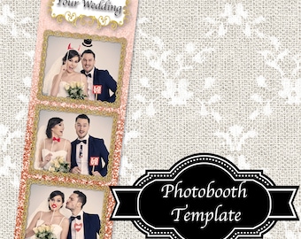 Rose Gold Photo Booth Template 2x6