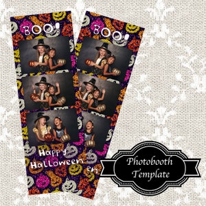BOO! Halloween Glitter Photo Booth Template 2x6