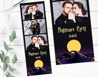 Sjabloon Nightmare Before Christmas Photo Booth 2 x 6 inch