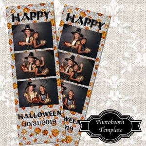 Halloween Candy Glitter Photo Booth Template 2x6