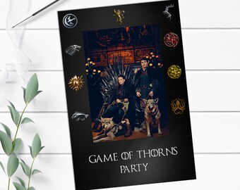 Troonthema Photo Booth-sjabloon 4 x 6 (directe download)